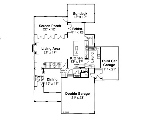 First Floor image of ORLEANS House Plan